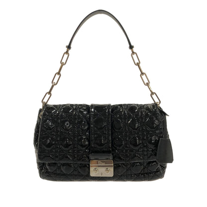 Dior Cannage New Lock Patent Leather Flap Bag (SHG-X1xDnR) Rovelle Bags