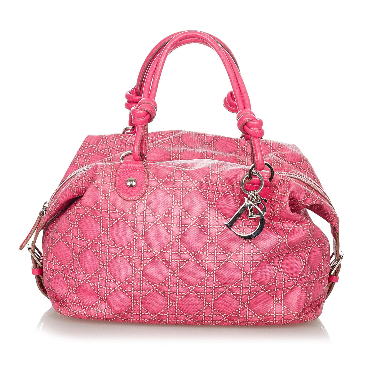 Dior Cannage Print Canvas Handbag (SHG-23721) Rovelle Bags