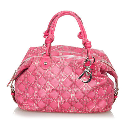 Dior Cannage Print Canvas Handbag (SHG-23721) Rovelle Bags