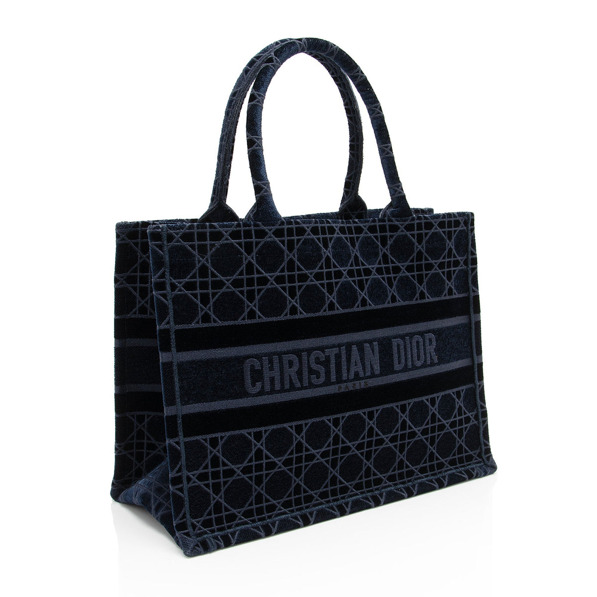 Dior Velvet Cannage Medium Book Tote Rovelle Bags