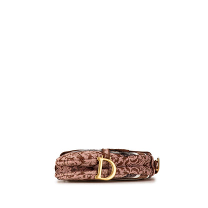 Dior Canvas Embroidered Brocart Saddle Bag (SHG-iyq68f) Rovelle Bags