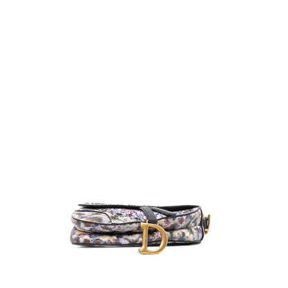 Dior Canvas Embroidered Kaleidiorscopic Saddle Bag Rovelle Bags