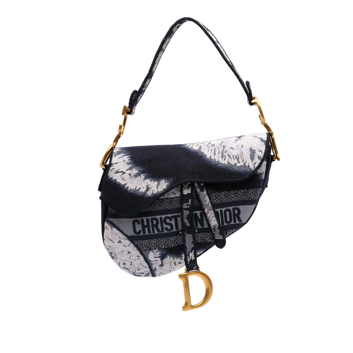Dior Canvas Embroidered Tie Dye Saddle Bag Rovelle Bags