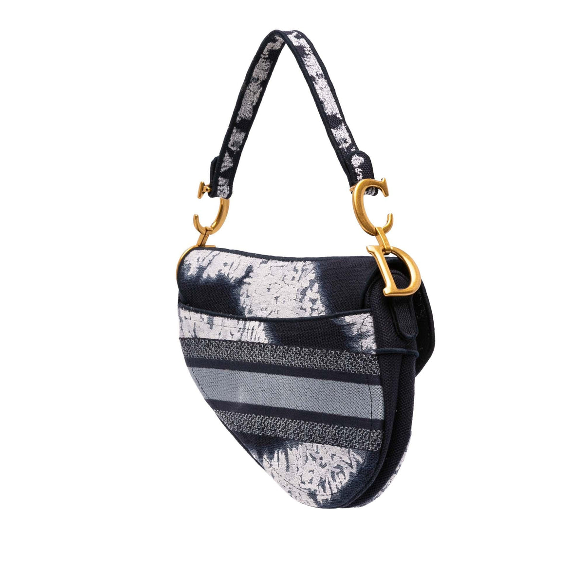 Dior Canvas Embroidered Tie Dye Saddle Bag Rovelle Bags