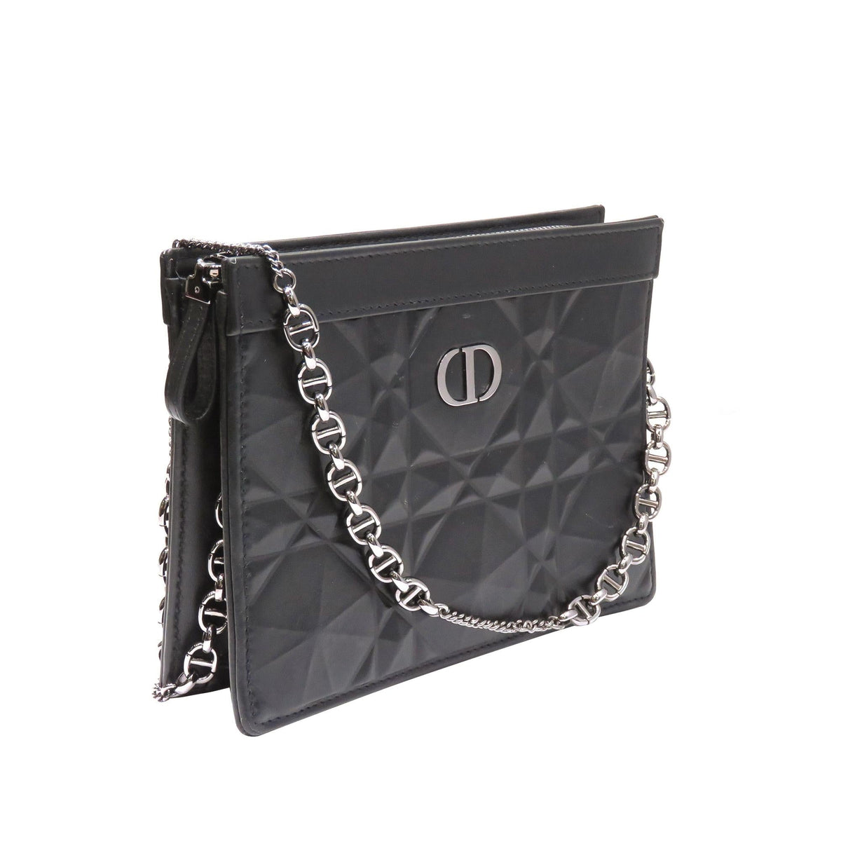 Dior Caro Zipped Pouch with Chain (SHG-vNjlJu) Rovelle Bags