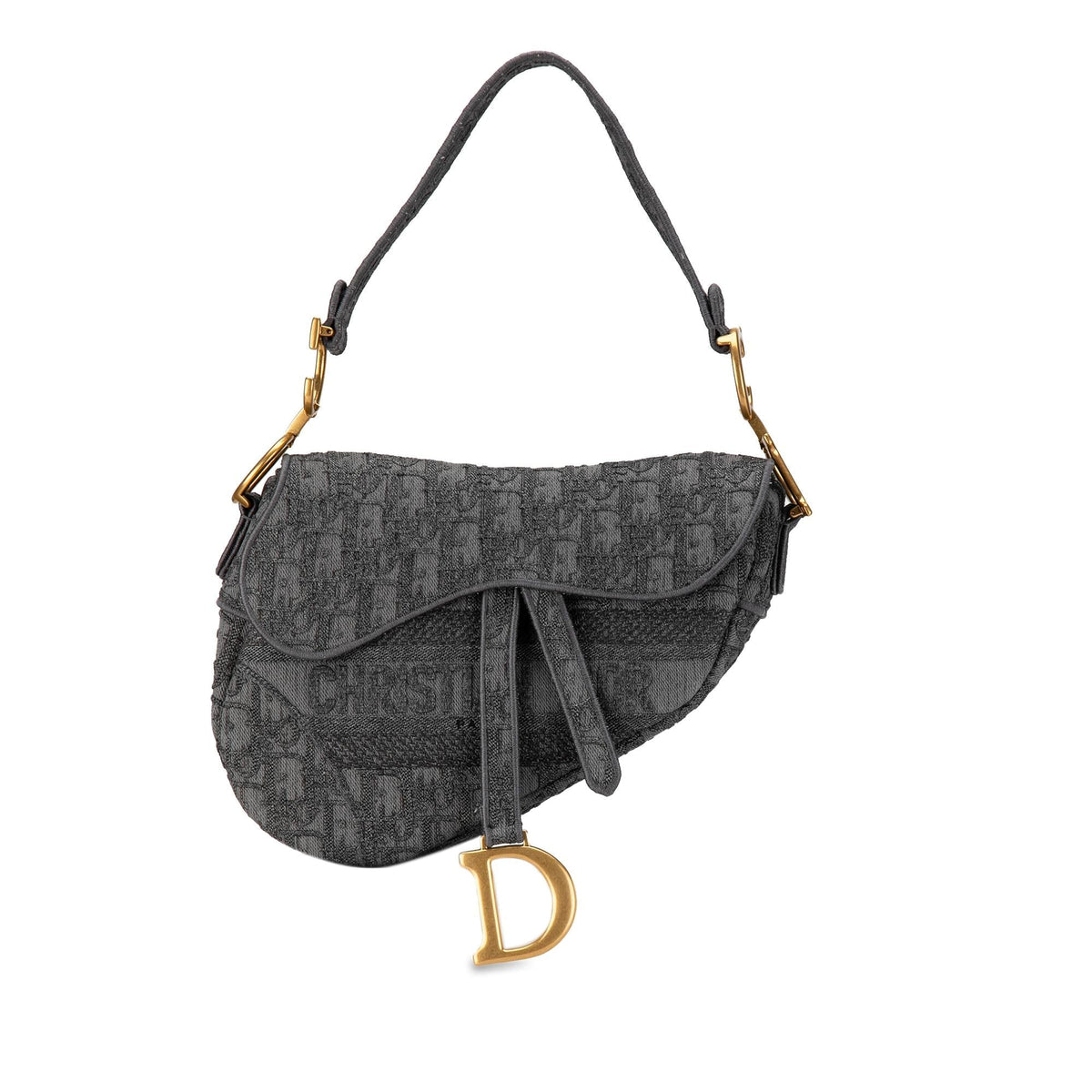 Dior Classic Oblique Embroidered Canvas Saddle Bag (SHG-4UByc7) Rovelle Bags