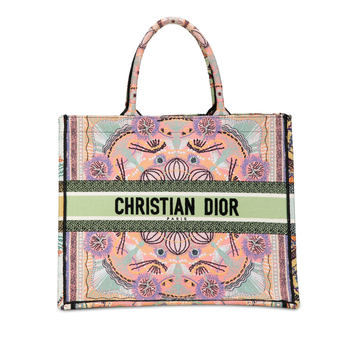 Dior Cruise Large Lights Embroidered Multicolor Canvas Book Tote (SHG-aorY1I) Rovelle Bags