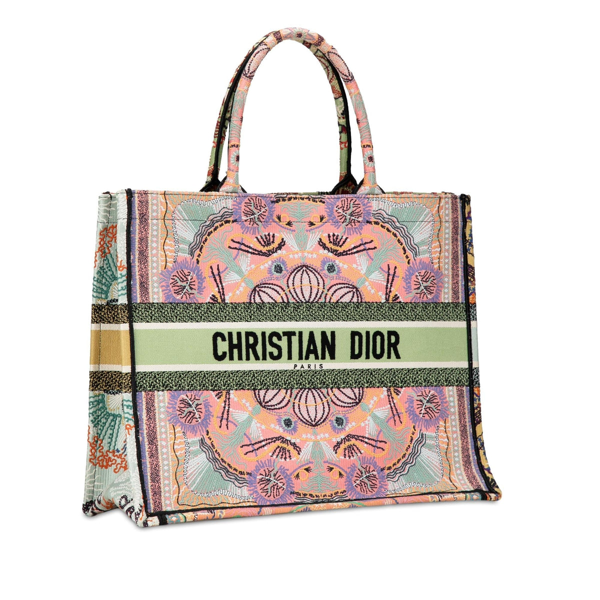 Dior Cruise Large Lights Embroidered Multicolor Canvas Book Tote (SHG-aorY1I) Rovelle Bags
