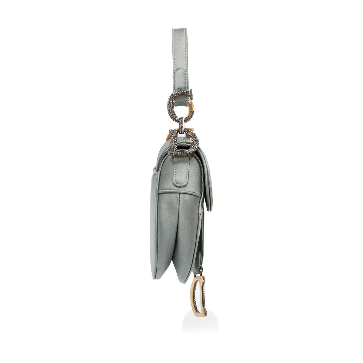 Dior Crystal Embellished Satin Saddle Bag (SHG-FnQ7MS) Rovelle Bags