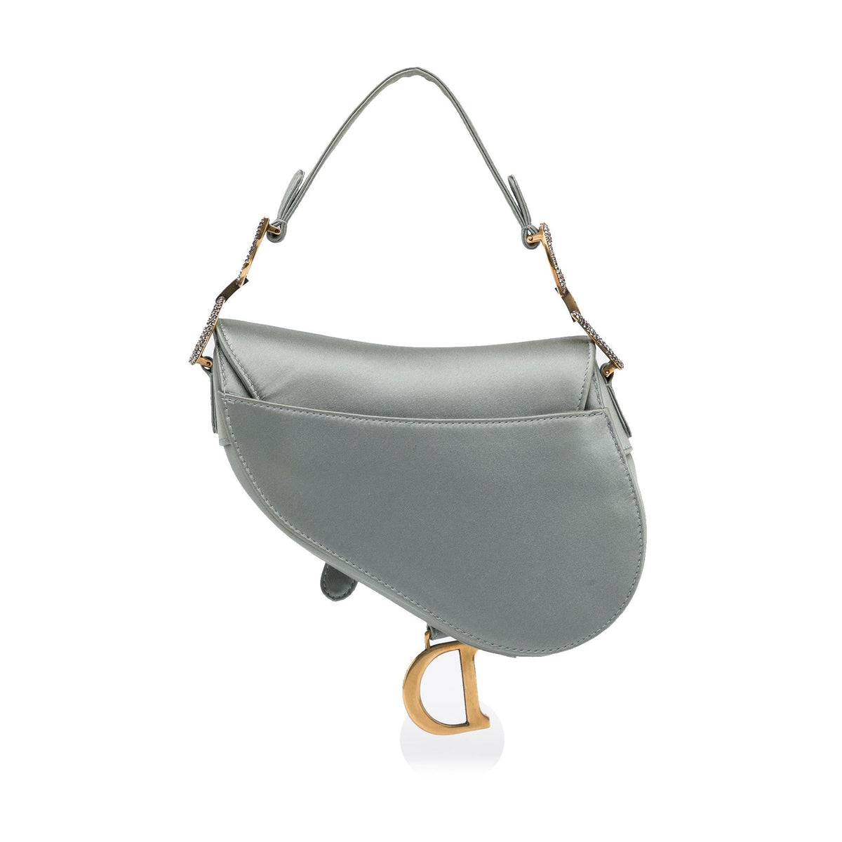 Dior Crystal Embellished Satin Saddle Bag (SHG-FnQ7MS) Rovelle Bags