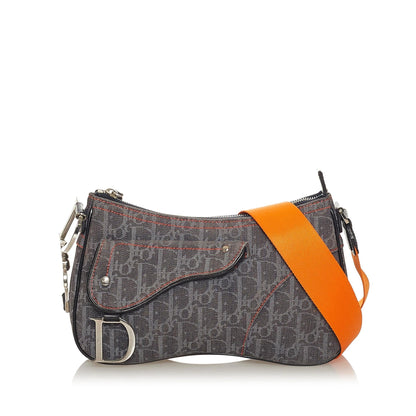 Dior Dior Oblique Canvas Saddle Crossbody Bag (SHG-27571) Rovelle Bags
