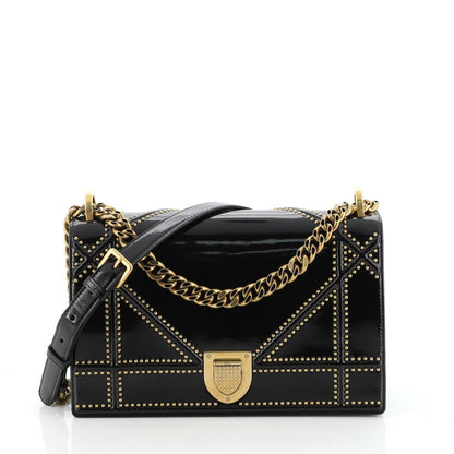 Dior Diorama Medium Studded Flap Bag Rovelle Bags