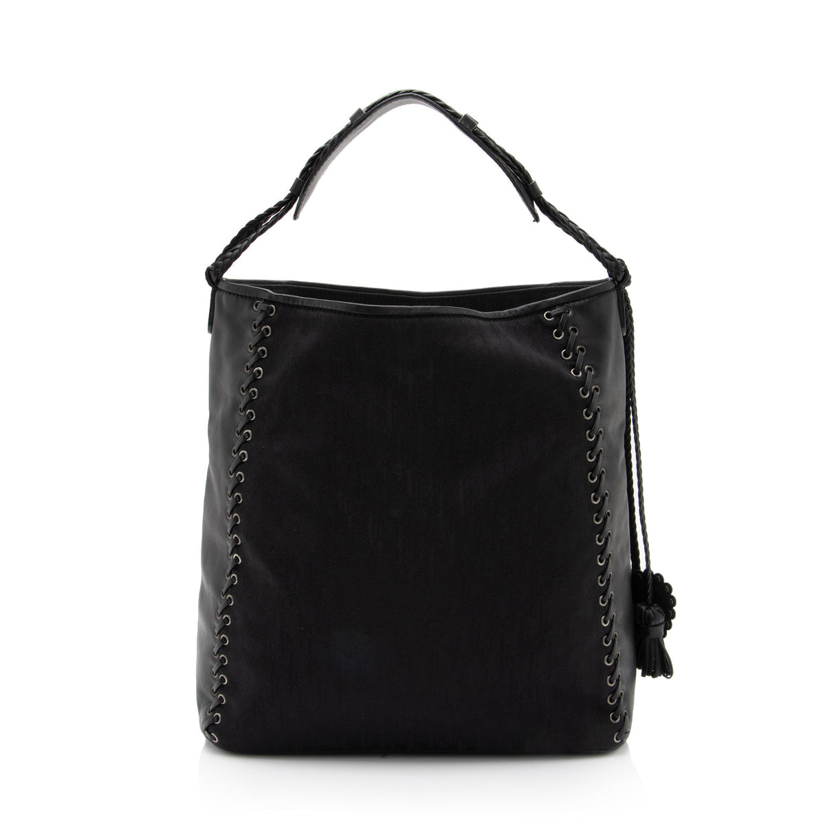 Dior Diorissimo Nylon Leather Ethnic Medium Hobo (SHF-BcJaYH) Rovelle Bags