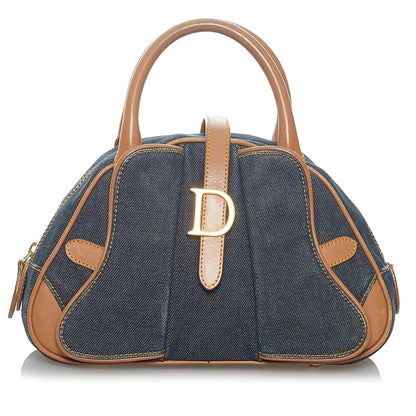 Dior Double Saddle Denim Dome Bag (SHG-35817) Rovelle Bags