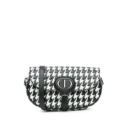 Dior Embossed Calfskin Houndstooth Bobby East West Crossbody Rovelle Bags