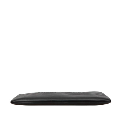 Dior Embossed Calfskin Logo Zip Clutch Rovelle Bags