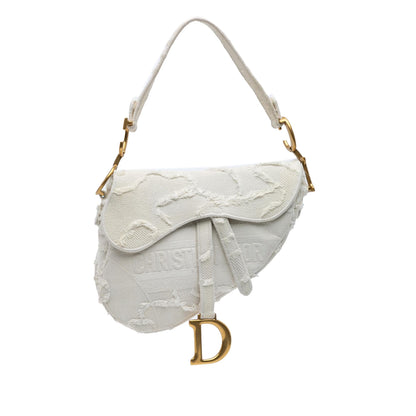 Dior Embroidered Canvas Camouflage Saddle Bag Rovelle Bags
