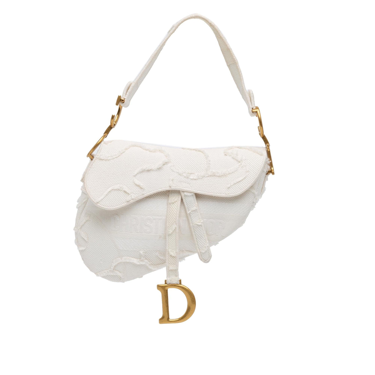 Dior Embroidered Canvas Camouflage Saddle Bag Rovelle Bags