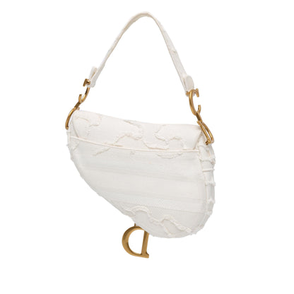 Dior Embroidered Canvas Camouflage Saddle Bag Rovelle Bags