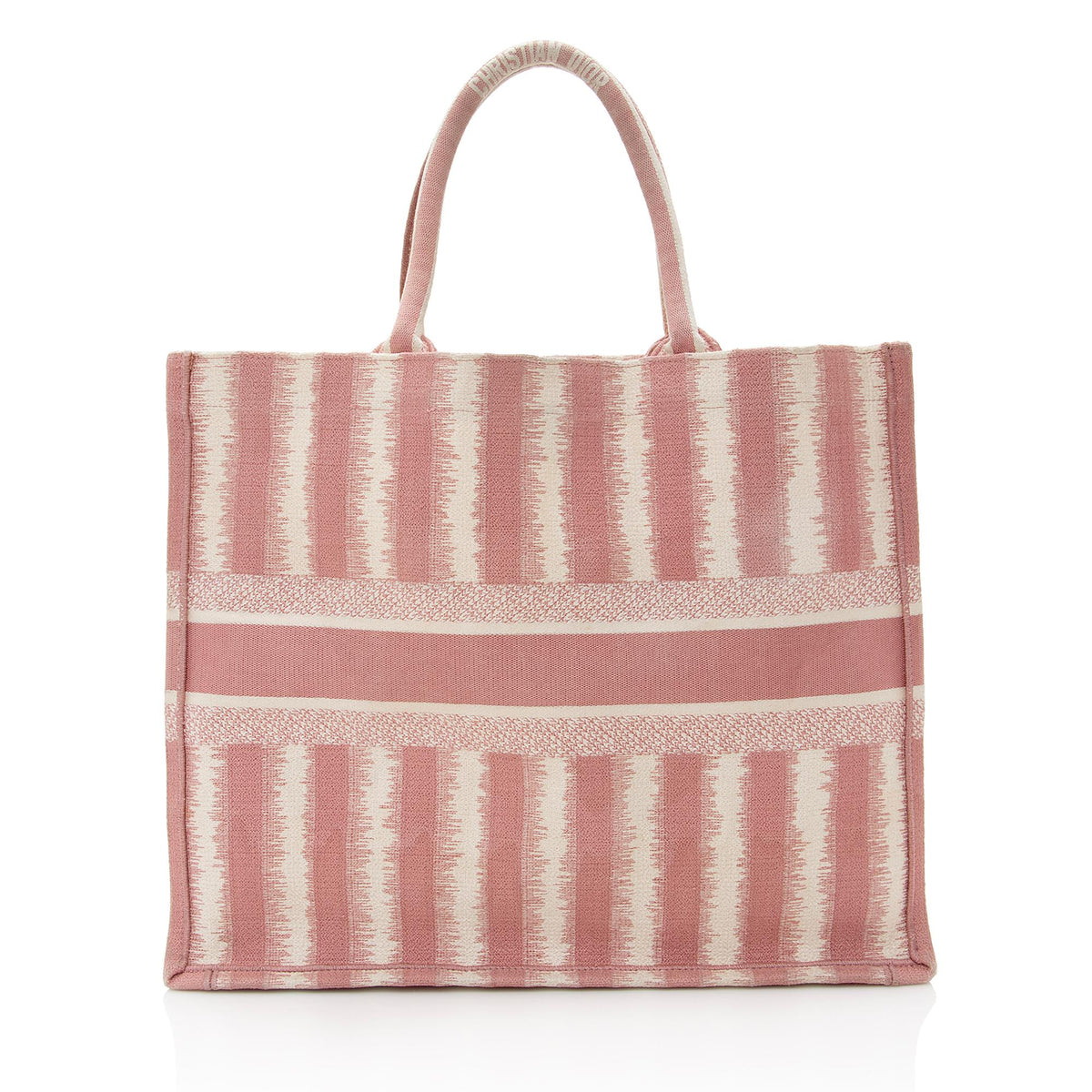 Dior Embroidered Striped Book Tote (SHF-22484) Rovelle Bags