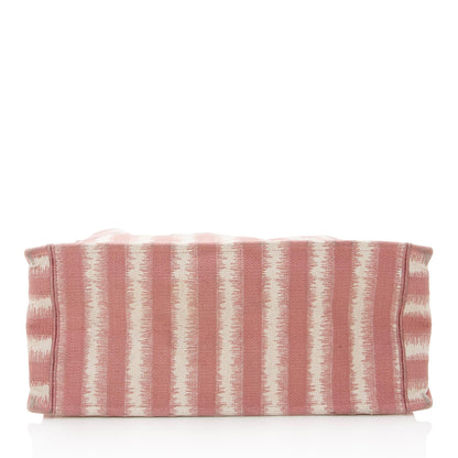 Dior Embroidered Striped Book Tote (SHF-22484) Rovelle Bags