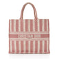 Dior Embroidered Striped Book Tote (SHF-22484) Rovelle Bags