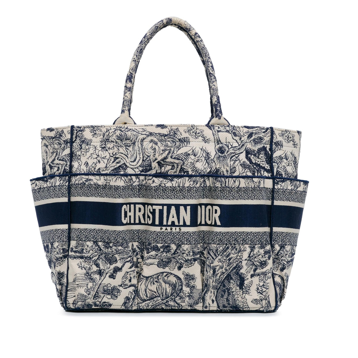 Dior Embroidered Toile De Jouy Catherine Tote (SHG-onfvYr) Rovelle Bags