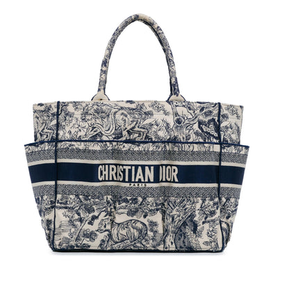 Dior Embroidered Toile De Jouy Catherine Tote (SHG-onfvYr) Rovelle Bags