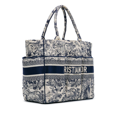 Dior Embroidered Toile De Jouy Catherine Tote (SHG-onfvYr) Rovelle Bags