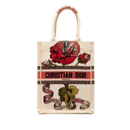 Dior Fleurs Bibliques Embroidery Vertical Book Tote Rovelle Bags