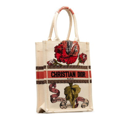Dior Fleurs Bibliques Embroidery Vertical Book Tote Rovelle Bags