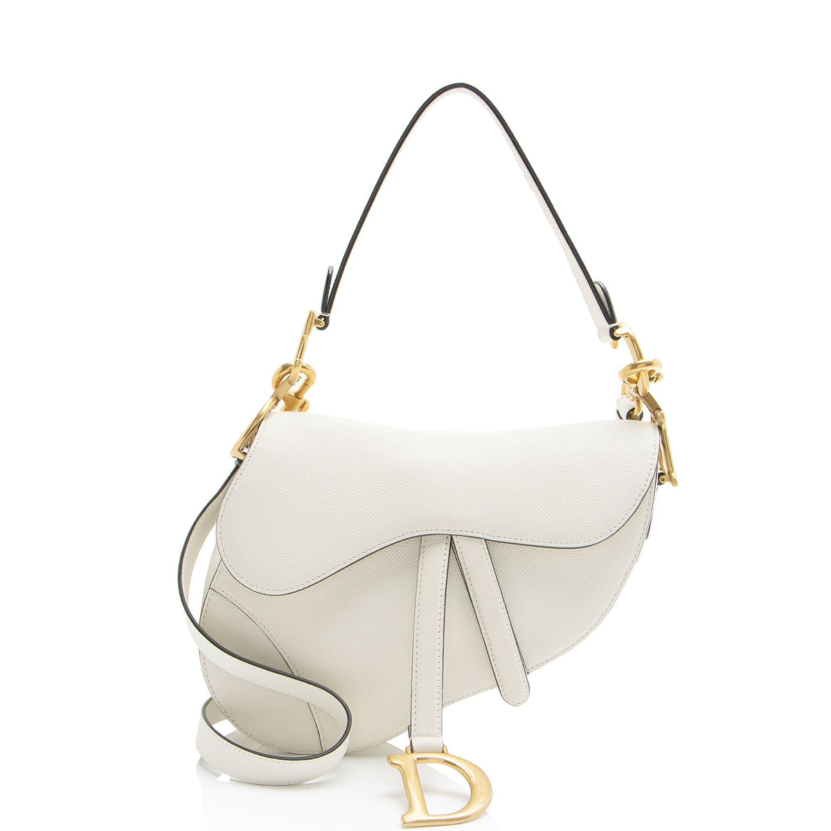 Dior Grained Calfskin Saddle Dual Strap Crossbody (SHF-vqP4ME) Rovelle Bags