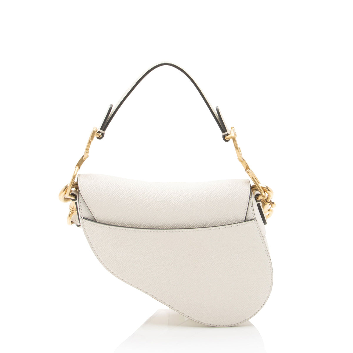 Dior Grained Calfskin Saddle Dual Strap Crossbody Bag (SHF-d5AAF4) Rovelle Bags
