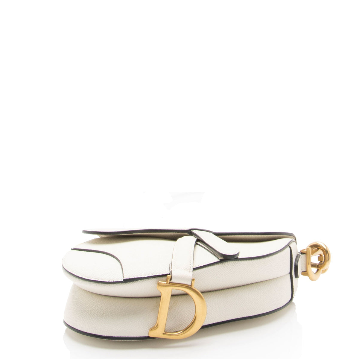 Dior Grained Calfskin Saddle Dual Strap Crossbody Bag (SHF-d5AAF4) Rovelle Bags