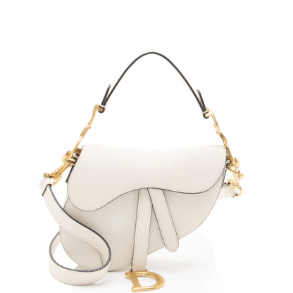 Dior Grained Calfskin Saddle Dual Strap Crossbody Bag (SHF-d5AAF4) Rovelle Bags