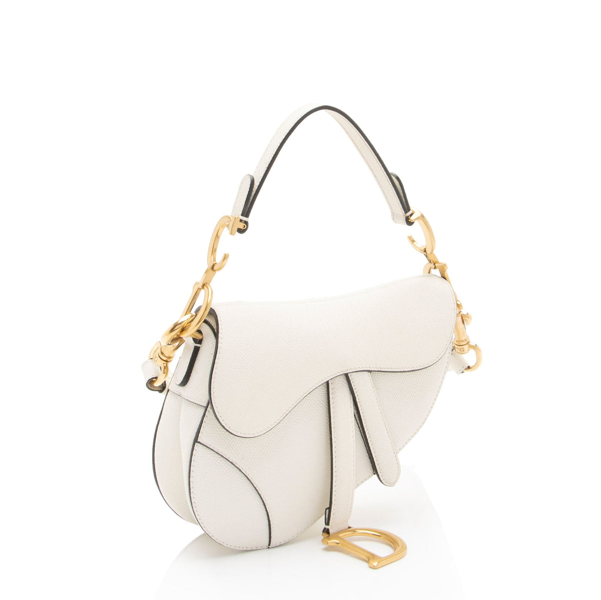 Dior Grained Calfskin Saddle Dual Strap Crossbody Bag (SHF-d5AAF4) Rovelle Bags