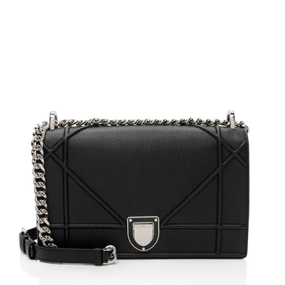 Dior Grained Leather Diorama Medium Shoulder Bag (SHF-KzIqLT) Rovelle Bags