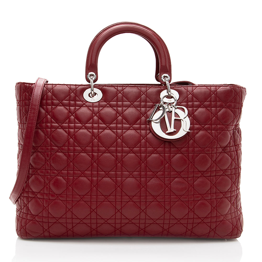 Dior Lambskin Dior Extra Large Tote (SHF-17888) Rovelle Bags