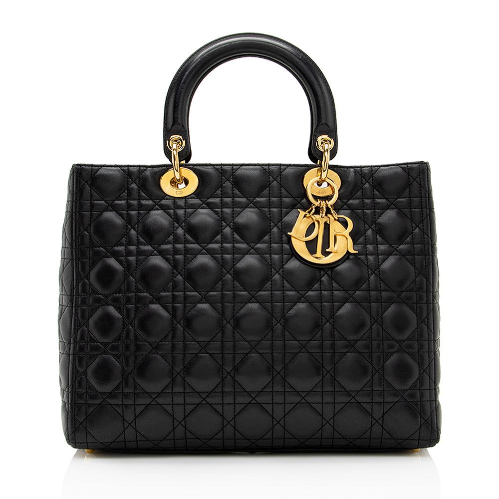 Dior Lambskin Dior Large Tote (SHF-20974) Rovelle Bags