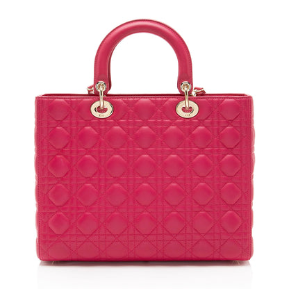 Dior Lambskin Dior Large Tote (SHF-OVsaOG) Rovelle Bags