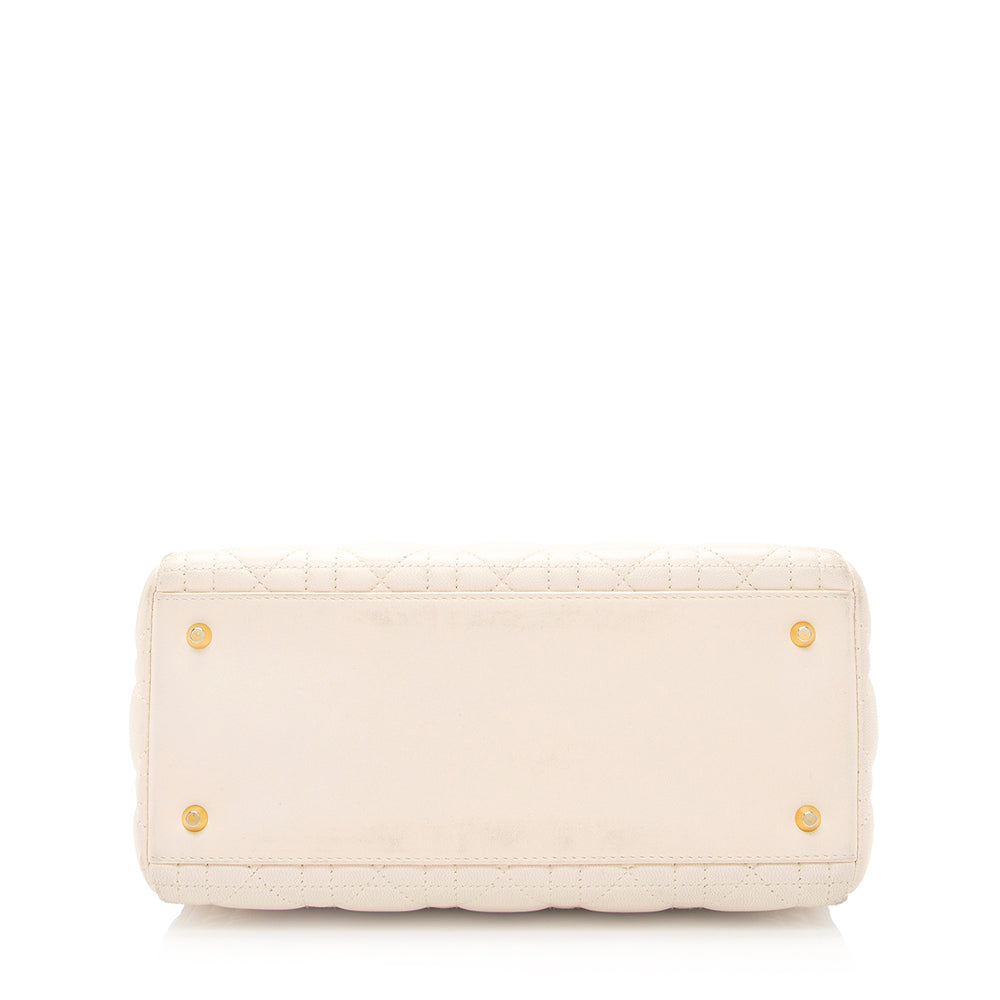 Dior Lambskin Dior Medium Tote (SHF-20989) Rovelle Bags