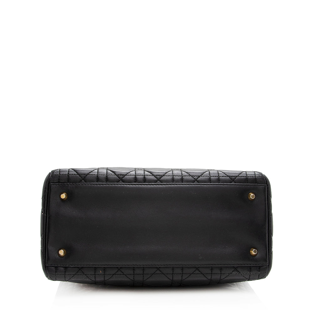 Dior Lambskin Dior Medium Tote (SHF-20903) Rovelle Bags