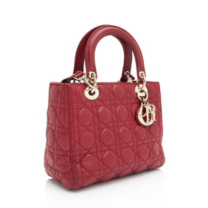 Dior Lambskin Dior Medium Tote (SHF-NvDj1u) Rovelle Bags