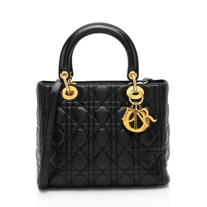 Dior Lambskin Dior Medium Tote (SHF-aNlTPc) Rovelle Bags