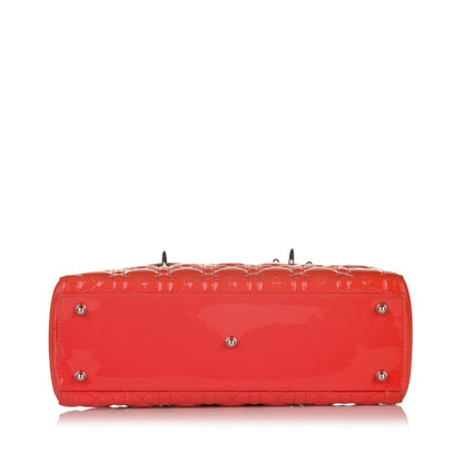 Dior Large Cannage Dior Patent Leather Handbag (SHG-32616) Rovelle Bags
