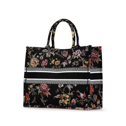 Dior Large Canvas Embroidered Book Tote (SHG-FiiCcc) Rovelle Bags