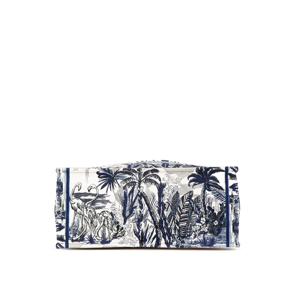 Dior Large Canvas Embroidered Palm Tree Toile De Jouy Book Tote Rovelle Bags