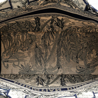 Dior Large Canvas Embroidered Palm Tree Toile De Jouy Book Tote Rovelle Bags