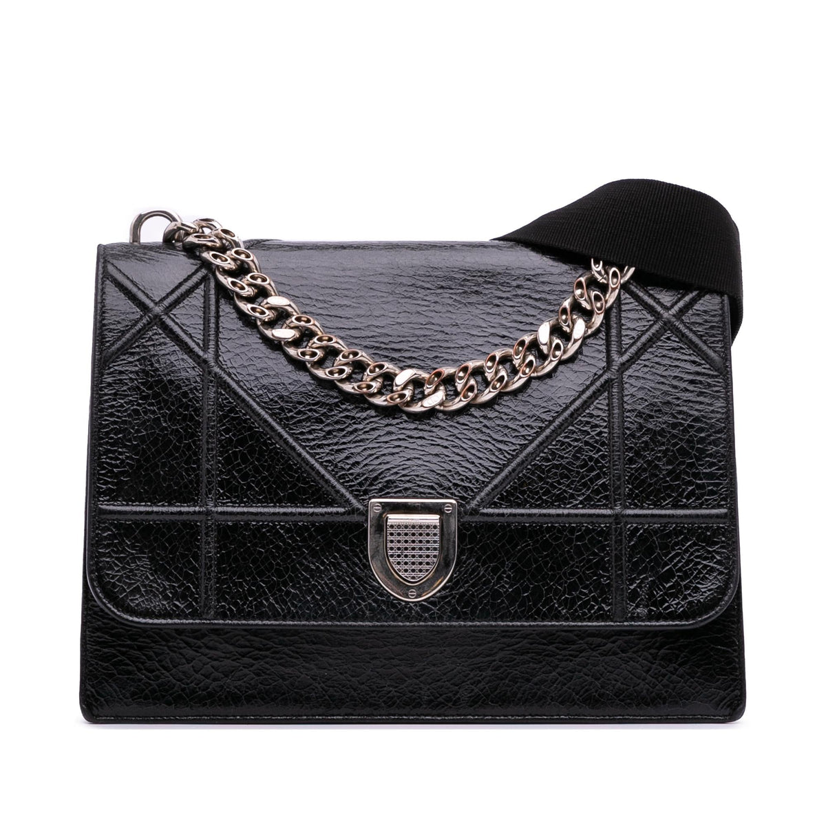 Dior Large Crackled Deerskin Diorama Satchel Rovelle Bags