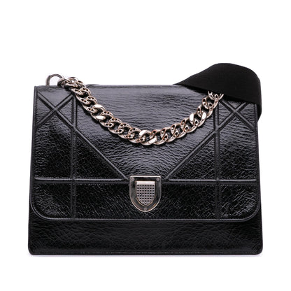 Dior Large Crackled Deerskin Diorama Satchel Rovelle Bags